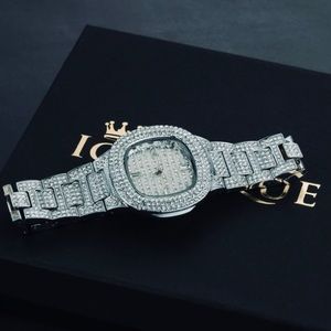 Iced Out Stainless Steel Men’s Watch